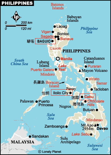 菲律宾游学地图